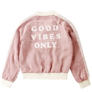 Spiritual Gangster Good Vibes Only satin jacket